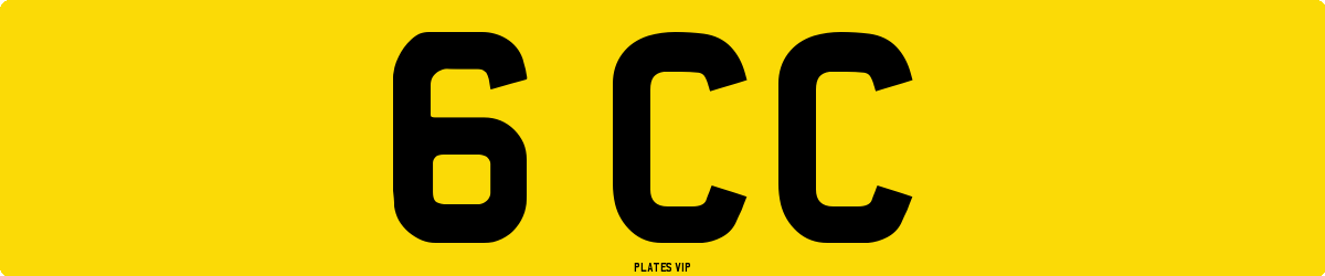 6 CC Number Plate