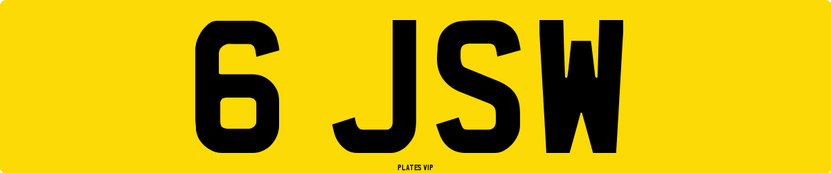 6 JSW Number Plate