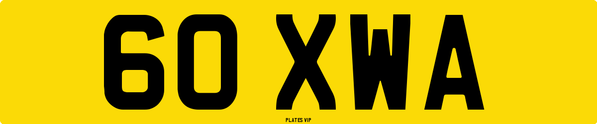 60 XWA Number Plate
