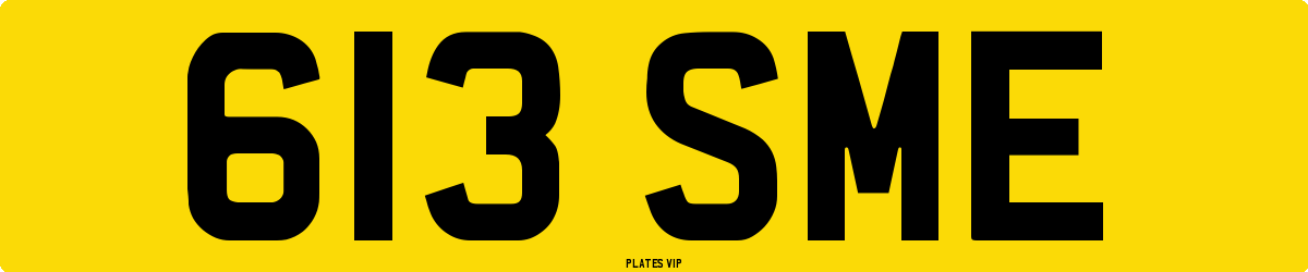 613 SME Number Plate
