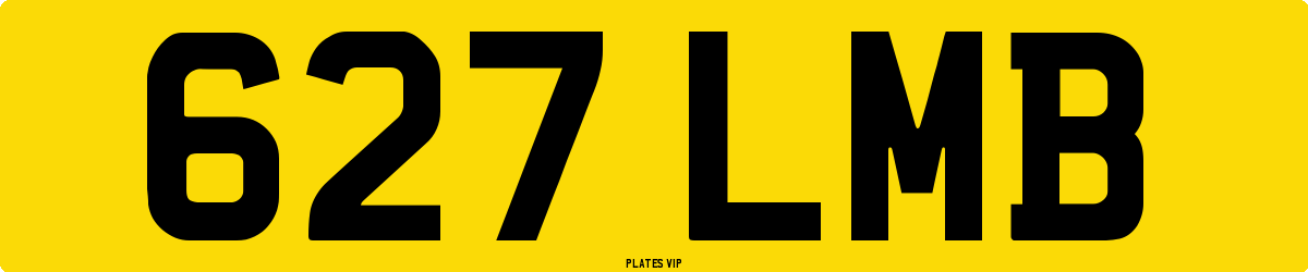 627 LMB Number Plate