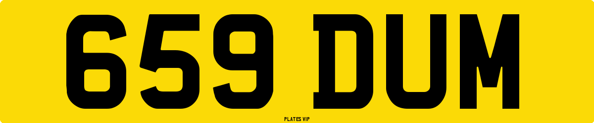 659 DUM Number Plate