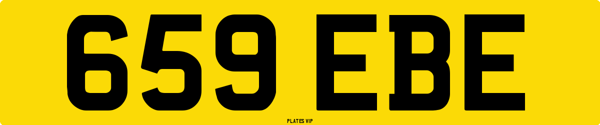 659 EBE Number Plate