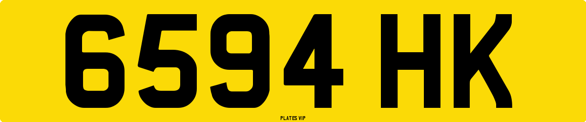 6594 HK Number Plate