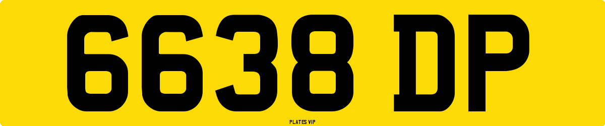 6638 DP Number Plate