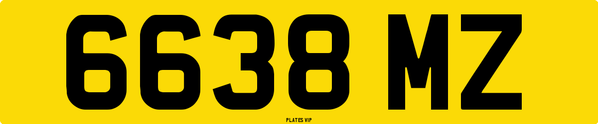6638 MZ Number Plate