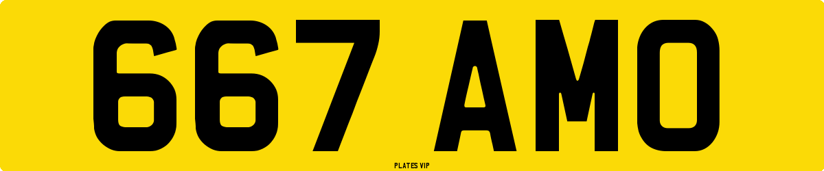 667 AMO Number Plate