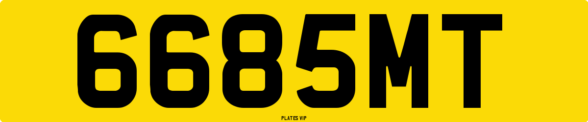 6685MT Number Plate