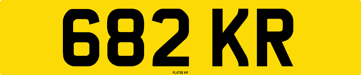 682 KR Number Plate