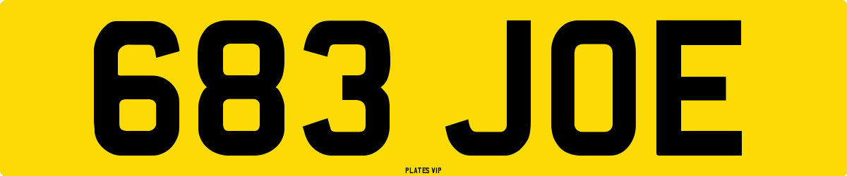 683 JOE Number Plate