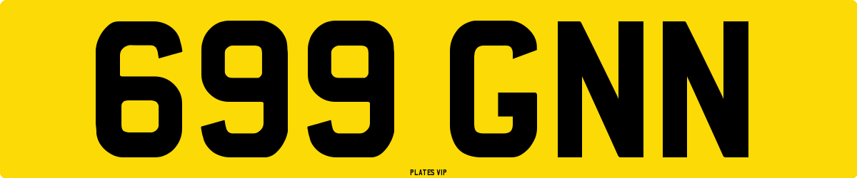 699 GNN Number Plate
