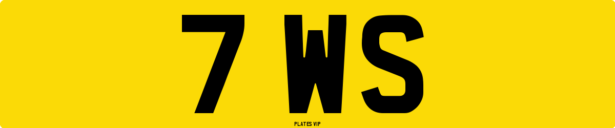 7 WS Number Plate