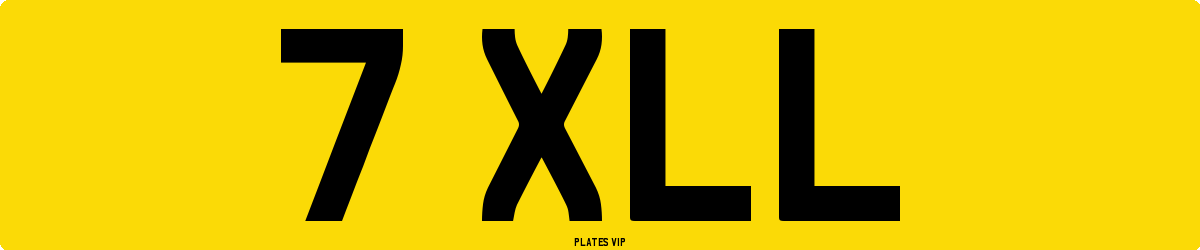 7 XLL Number Plate