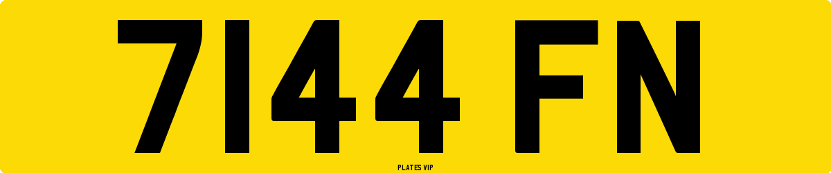 7144 FN Number Plate