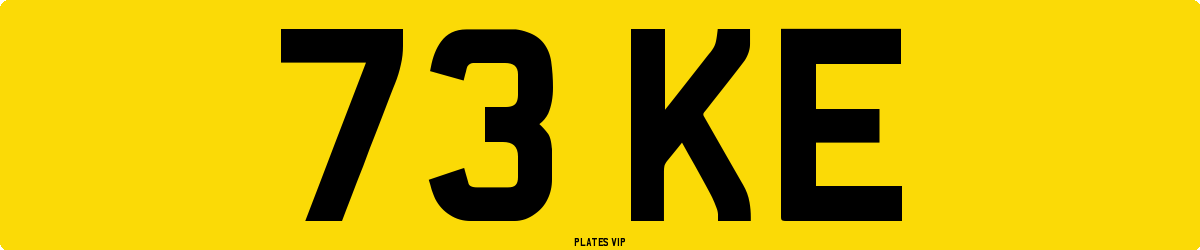 73 KE Number Plate
