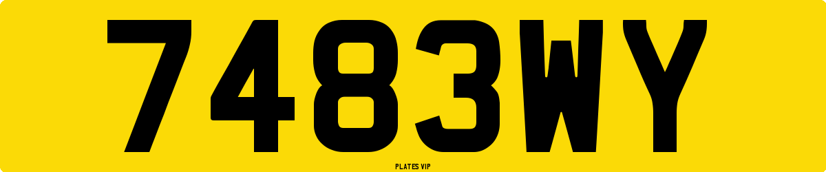 7483WY Number Plate