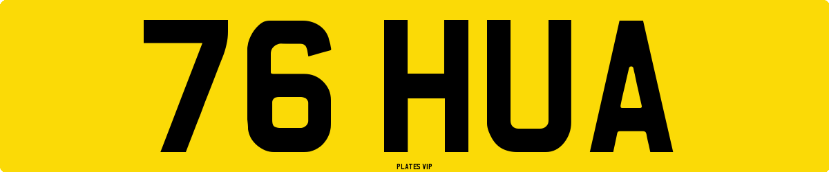 76 HUA Number Plate