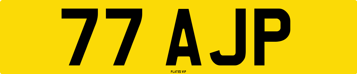 77 AJP Number Plate