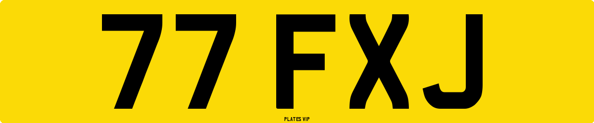 77 FXJ Number Plate