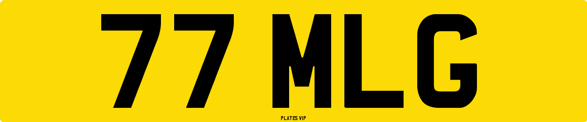 77 MLG Number Plate