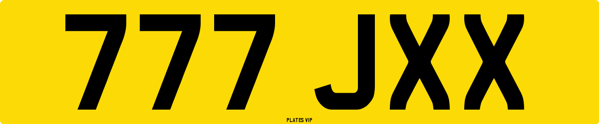777 JXX Number Plate