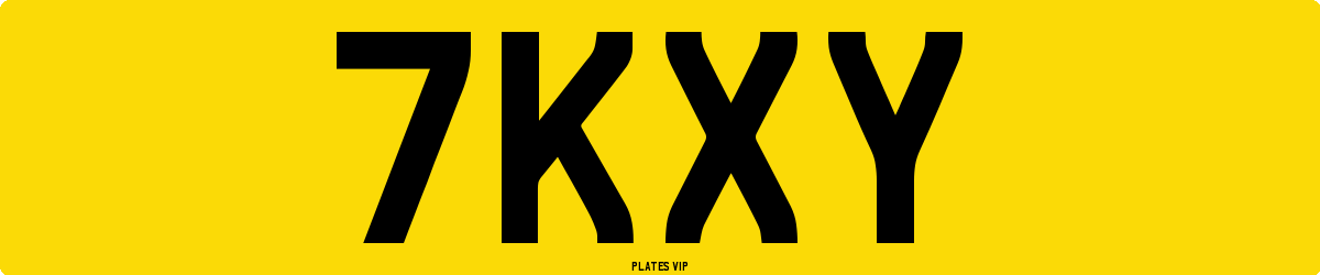 7KXY Number Plate