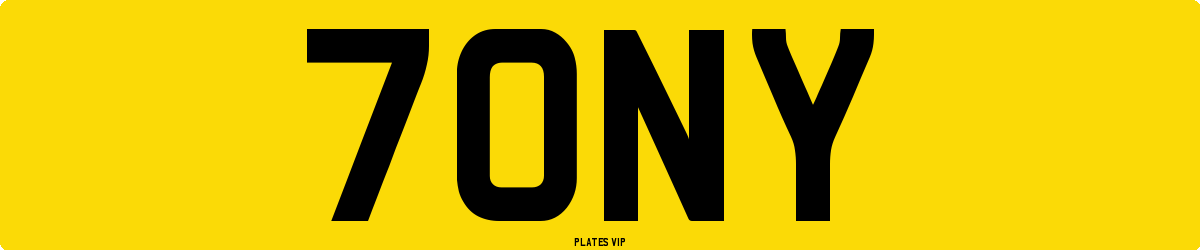 7ONY Number Plate