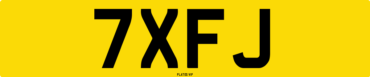7XFJ Number Plate