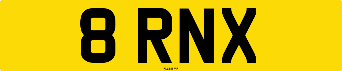 8 RNX Number Plate