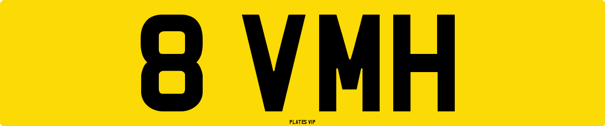 8 VMH Number Plate