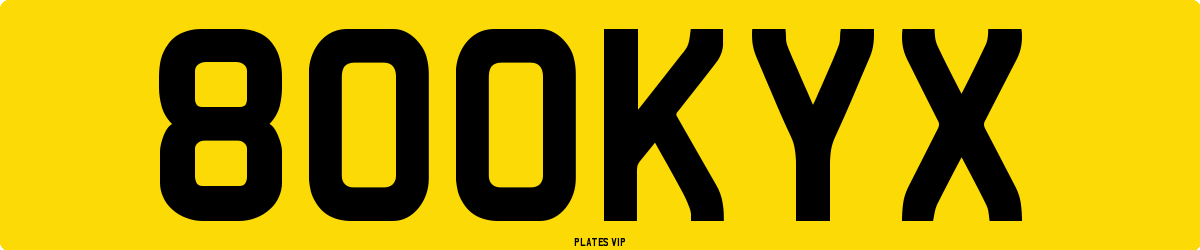 800KYX Number Plate