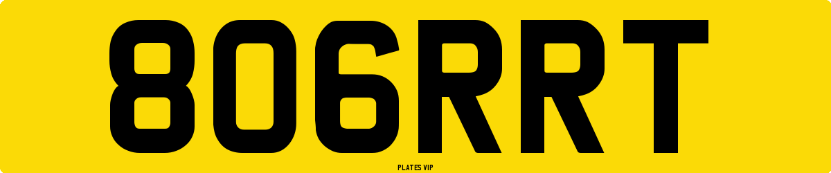 806RRT Number Plate