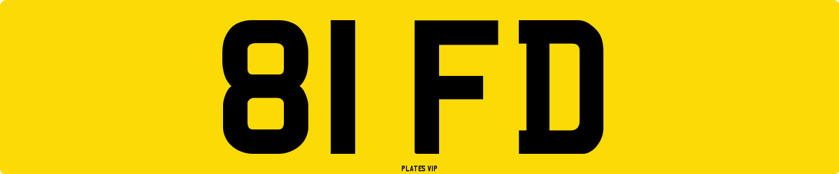 81 FD Number Plate