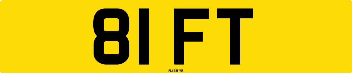 81 FT Number Plate