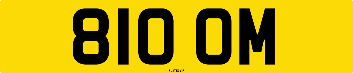 810 OM Number Plate