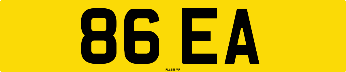 86 EA Number Plate