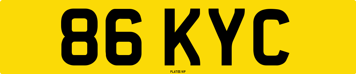 86 KYC Number Plate
