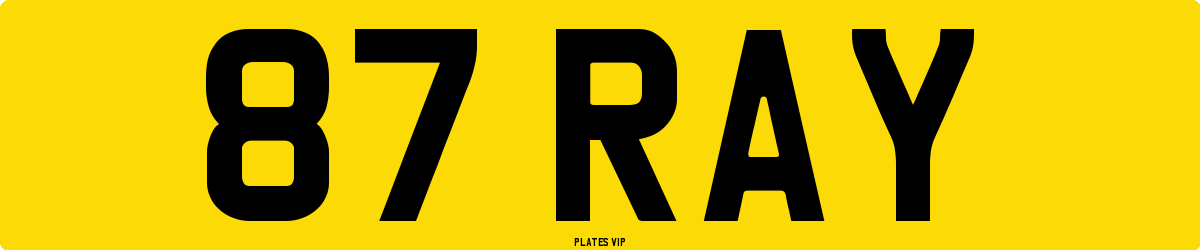 87 RAY Number Plate