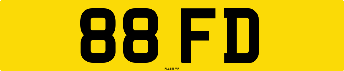 88 FD Number Plate