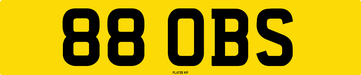88 OBS Number Plate