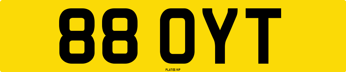 88 OYT Number Plate