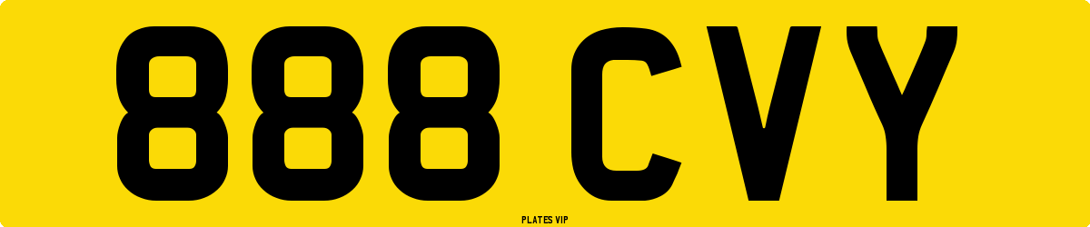 888 CVY Number Plate