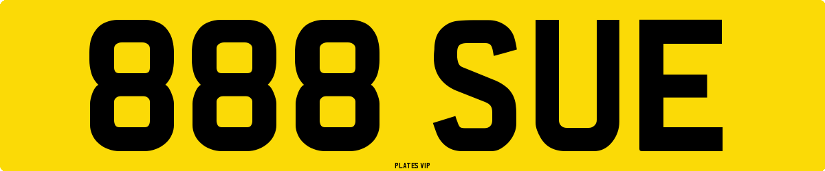 888 SUE Number Plate