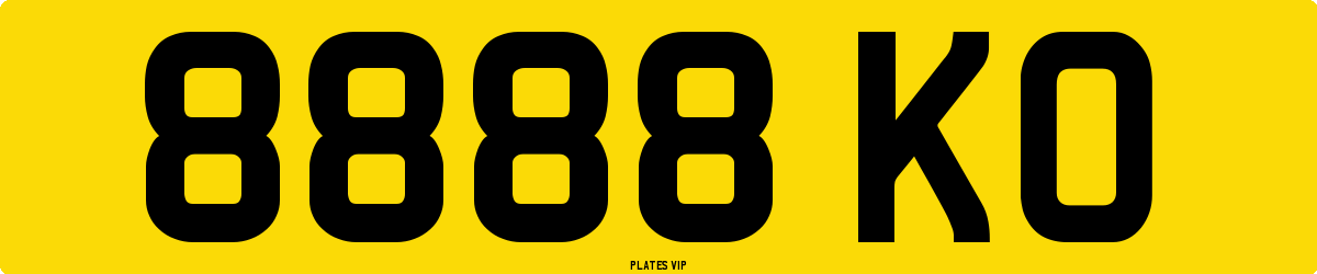 8888 KO Number Plate