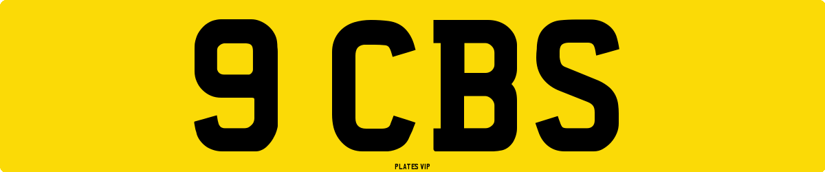 9 CBS Number Plate