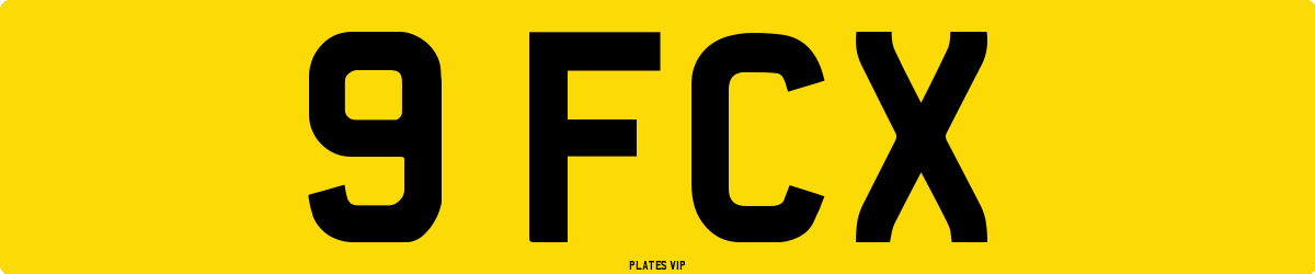 9 FCX Number Plate