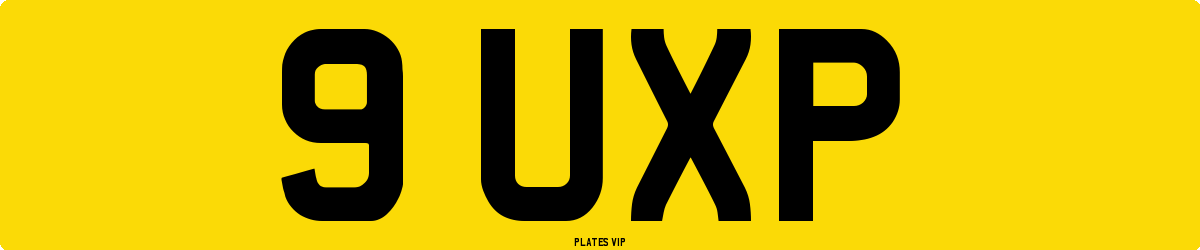 9 UXP Number Plate