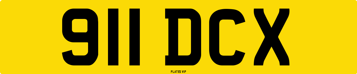 911 DCX Number Plate