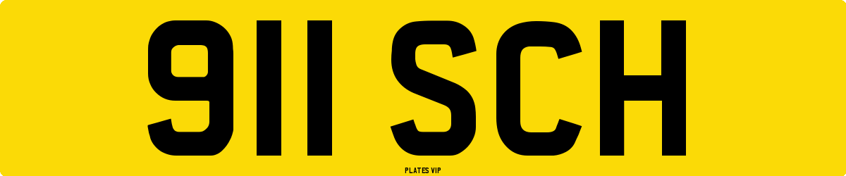 911 SCH Number Plate