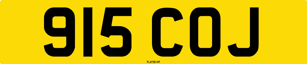 915 COJ Number Plate